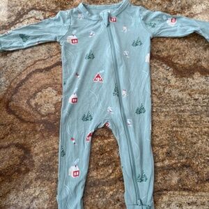 Kate Baby Zippered Romper in Alpine Village -limited edition, no longer sold 3-6
